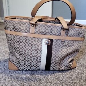 Coach Signature Brown Tote Bag